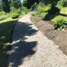 Pose de gravier blanc pour allée-chemin Rumilly